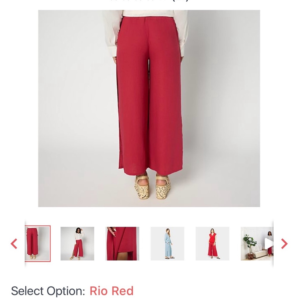 Peace Love World Rio Red Wide-Leg Pants